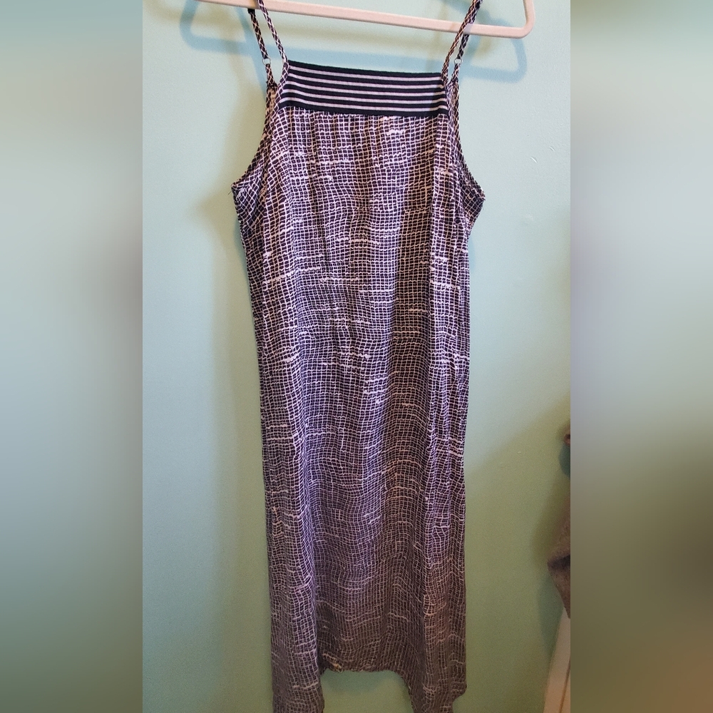 Black and White Handkerchief Hem Tank Dress